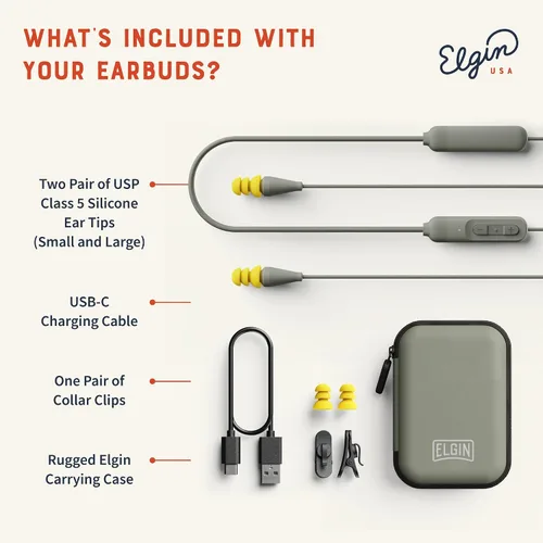 Miniatura 5 de Elgin Discord Gen 2 - Auriculares Bluetooth con enchufe Bluetooth, compatibles con OSHA, auriculares inalámbricos de seguridad con aislamiento
