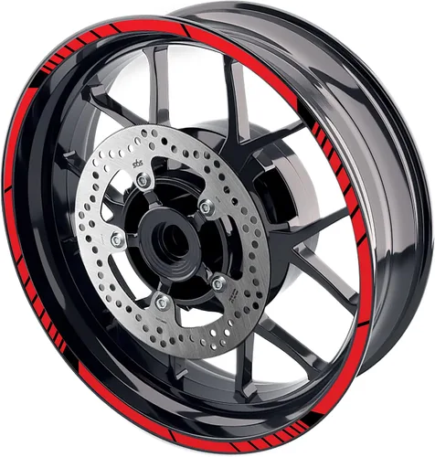 Miniatura 35 de MC MOTOPARTS Pegatinas de llanta exterior de 17 pulgadas C02B compatibles con YZF R125 MT125 MT07 MT10 MT25 FZ25 MT03 (azul)