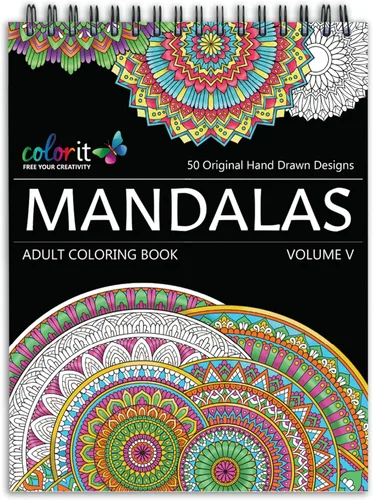 Miniatura 12 de Libro Para Colorear Mandala Para Adultos Con Papel Grueso De Calidad Artística, Tapas Duras Y Encuadernación En Espiral De ColorIt