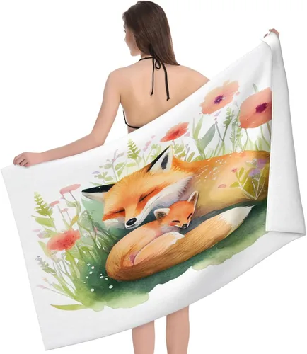 Miniatura 17 de Duerme en tu toalla de playa con patrón de flores de perezoso, sin arena, de secado rápido, extra grande, ligera, para viajes, para adultos