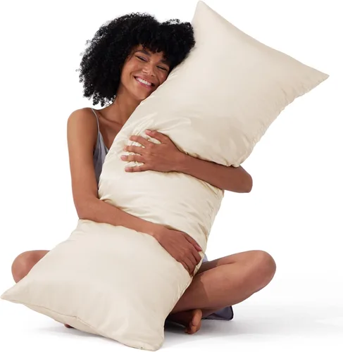 Miniatura 27 de Bedsure Funda de almohada de satén para el cabello, fundas de almohada de satén, tamaño estándar con cremallera, 20 x 26 pulgadas, paquete de 2, 01