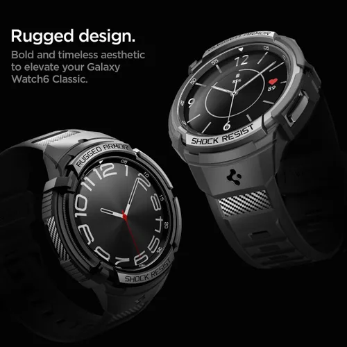 Miniatura 3 de Spigen Rugged Armor Pro Diseñada para Samsung Galaxy Watch 6 Classic 47mm Funda con Banda Cubierta Protectora de TPU con Correa