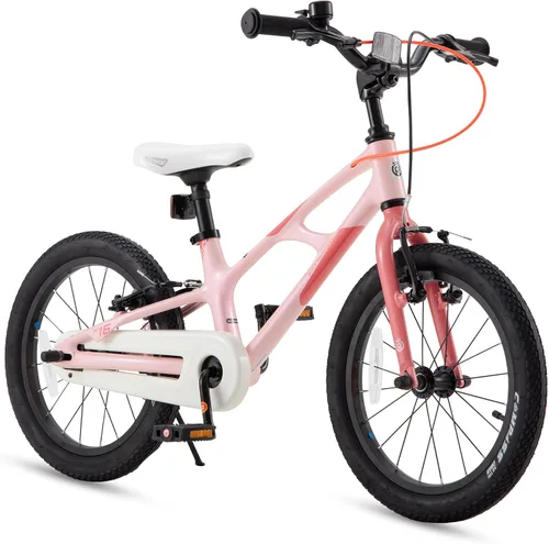 Miniatura 8 de RoyalBaby Bicicleta para niños, ligera de aleación de magnesio de 16/18 pulgadas, para niños y niñas de 4 a 9 años, ruedas de entrenamiento