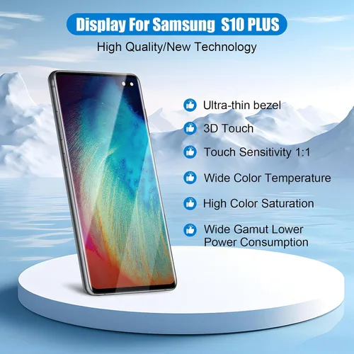 Miniatura 4 de Para Samsung S10 Plus Reemplazo de pantalla con marco para Samsung Galaxy S10+ Plus Reemplazo de pantalla G975f G975u G975w Pantalla LCD Pantalla