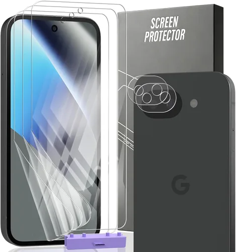 Miniatura 39 de Paquete de 3+2 protectores de pantalla de vidrio templado para teléfono (2a) / (2a) Plus con protector de lente de cámara, dureza 9H, película