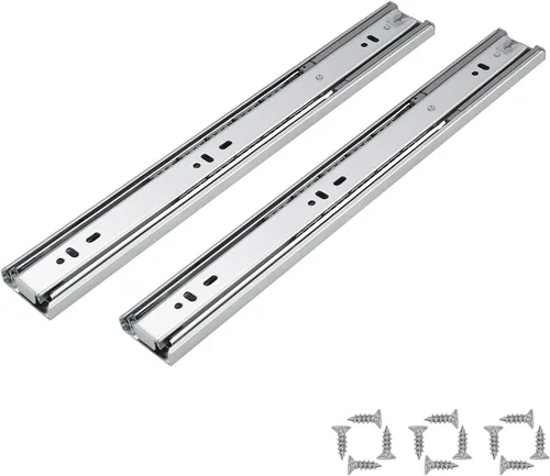 Miniatura 9 de Knobonly Diapositivas de cajón de 12 pulgadas, 1 par (2 unidades) con rodamiento de bolas de cierre suave, extensión completa, toboganes de cajón