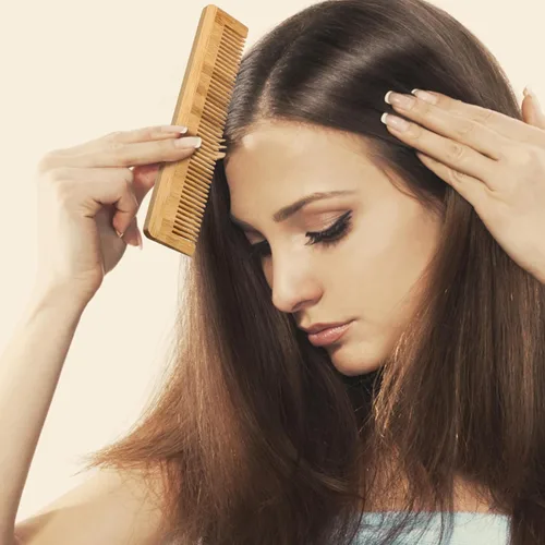 Miniatura 3 de Beavorty 5 peines de madera de bambú antiestático peine de madera natural peine de madera natural bigote peinado bolsillo peine para mujeres hombres