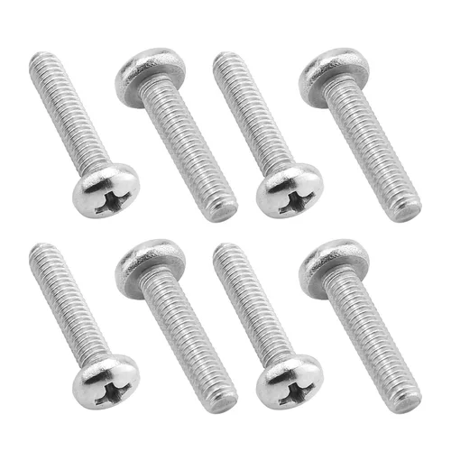 Miniatura 58 de Tornillos de máquina de jalar de perilla M4-0.028x0.197 in M4-0.028x0.197 in Tornillos de cabeza plana métrica Phillips Drive Tornillo de cabeza
