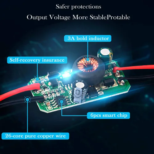 Miniatura 3 de Kit de cable duro para cámara de salpicadero, kit de cable duro micro USB para cámara de salpicadero, Plozoe de 12 V-24 V a 5 V, cable