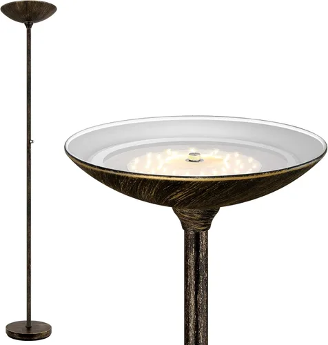 Miniatura 11 de BoostArea Torchiere - Lámpara de pie LED súper brillante de 30 W, lámpara de poste regulable de 3000 K con interruptor giratorio, lámpara de pie