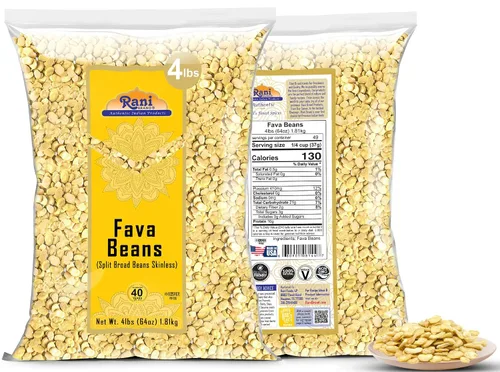 Miniatura 7 de Frijoles Rani Fava (sin piel), 64 onzas (4 libras) 4.0 lbs a granel ~ Todos naturales Apto para gluten Sin OMG Kosher Vegano Producto