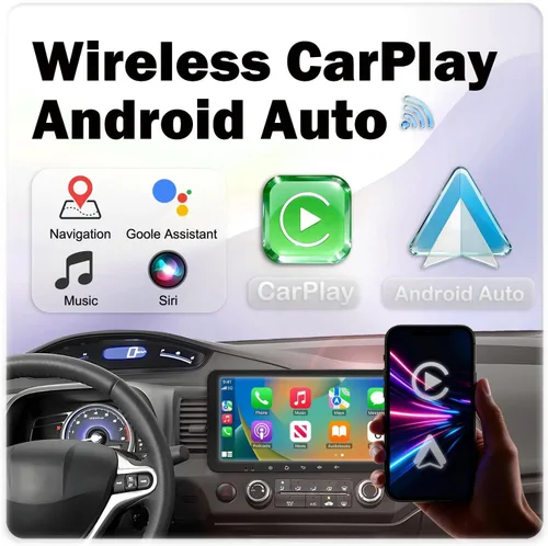 Miniatura 3 de Para Honda Civic 2006-2011 LHD Car CarPlay Android Navegación Automática Estéreo GPS Radio Reverse Cámara Pantalla 10.33 "QLED Pantalla Táctil Octa