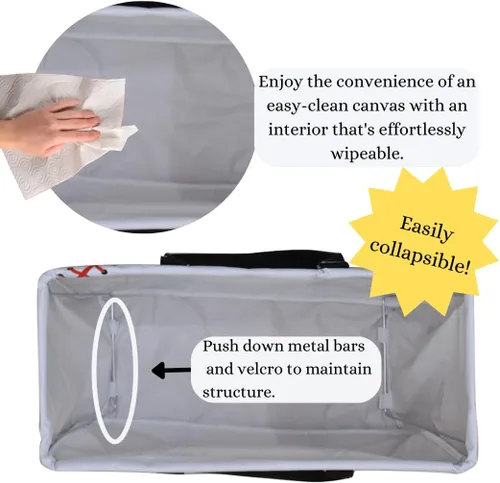 Miniatura 61 de NGIL Bolsa de comestibles reutilizable extra grande plegable de gran tamaño para comestibles, almacenamiento, picnic, playa, Bronco-negro occidental