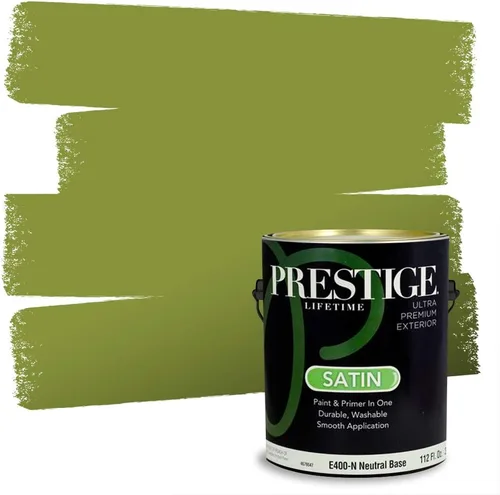 Miniatura 156 de PRESTIGE Pinturas Pintura interior e imprimación en uno, 1 galón, cáscara de huevo, aventura