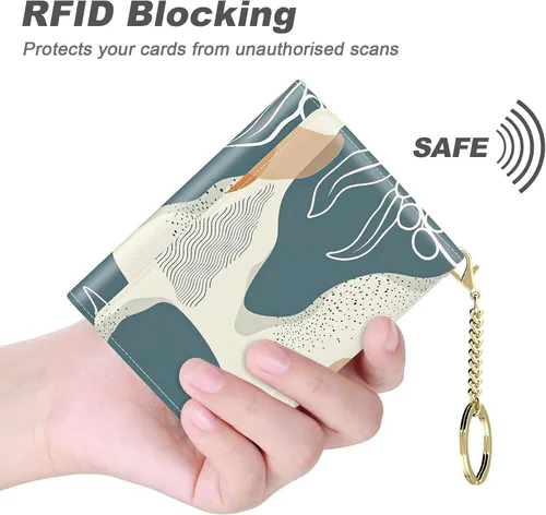 Miniatura 4 de Nipichsha Cartera para mujer, pequeña cartera para tarjetas de crédito para mujer, cartera delgada con tarjetero RFID, Moda