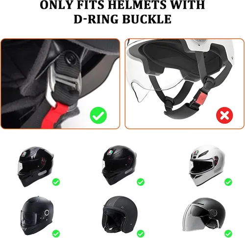 Miniatura 4 de Kit de hebilla de liberación rápida para casco – Reemplazo de hebilla de correa de barbilla para casco de motocicleta, cierre de liberación rápida