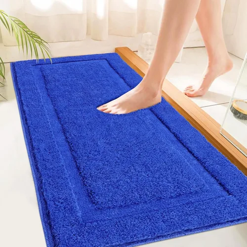 Miniatura 16 de SHACOS Alfombras de baño súper suaves y esponjosas de 24"x36" antideslizantes, lavables, alfombras de baño absorbentes, alfombras para suelo de Gris