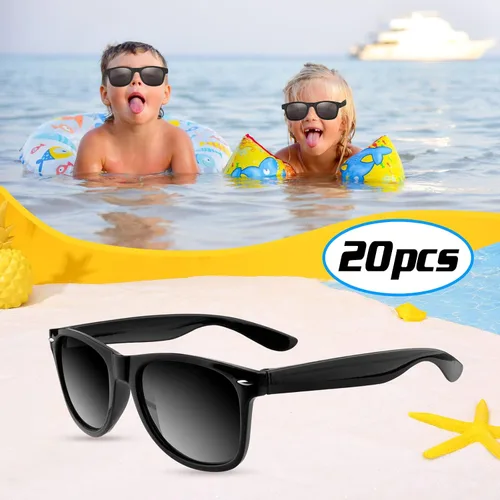 Miniatura 29 de TUPARKA Paquete de 20 lentes de sol para niños a granel para fiestas de verano en la piscina, fiestas de cumpleaños, bolsas de golosinas, color verde