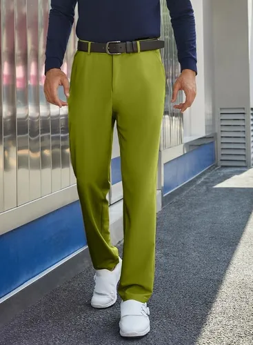 Miniatura 3 de JMIERR Pantalones de golf para hombre, elásticos, ajustados, para correr, viajes, trabajo, pantalones de vestir chinos para hombre
