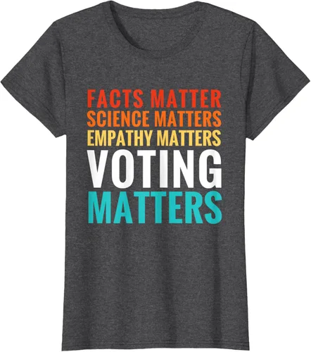 Miniatura 5 de Facts Matter Science Matters Voting Matters - Camiseta demócrata liberal, Negro, S