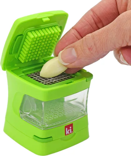 Miniatura 3 de Prensa de Ajo Garlic-A-Peel, Trituradora, Cortadora, Picadora y Envase de Almacenamiento - Incluye Pelador de Ajo de Silicona - Fácil de Limpiar