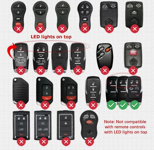 Miniatura 3 de Repuesto de batería para llavero para Jeep Dodge Ram Chrysler – CR2032 (paquete de 2) – Compatible con Cherokee Caravan Town & Country Charger