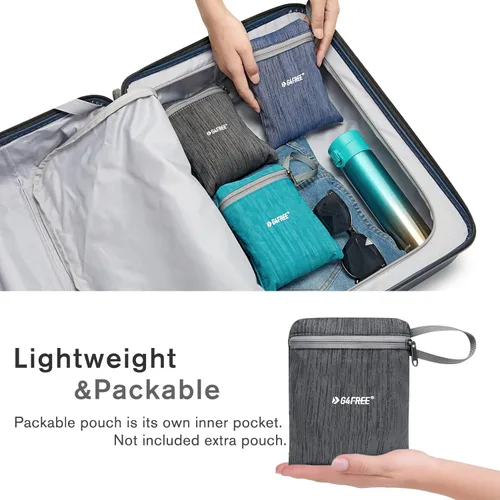 Miniatura 8 de G4Free 10L/15L Mochila para Senderismo Plegable Ligera, Mochila de Día para Caminatas, Pequeña, Viaje al Aire Libre, Bolsa de Hombro Plegable Negro