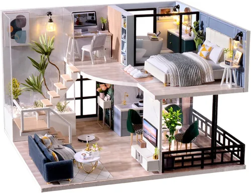 Miniatura 18 de Fsolis Kit de rincón de libros – Kit de casa en miniatura para adultos, estantería 3D rompecabezas de madera Booknook Music Librero Diorama regalos