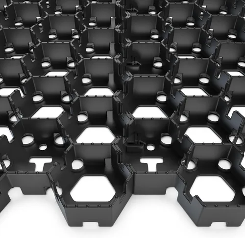 Miniatura 4 de Sistema Vodaland Permeable HexPave - Pavimentos de Hierba y Grava - 100% Plástico PPE Reciclado, Soporta 27,000 libras, Profundidad de 1 pulgada, 65
