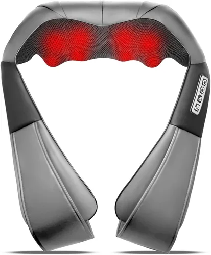 Miniatura 8 de Shiatsu Masajeador de cuello y espalda, masajeador eléctrico de hombros con calor, masaje de amasamiento de tejido profundo para aliviar el dolor