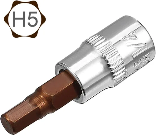 Miniatura 2 de uxcell Juego de 2 llaves hexagonales de 1/4 pulgadas x H5 (0.197 in), puntas de acero S2 CR-V de 1.5 pulgadas de longitud, uso con llave