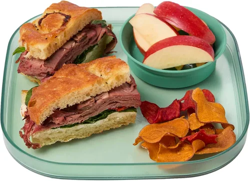 Miniatura 3 de Madesmart Dipware - Plato de comedor reutilizable, bandeja para servir aperitivos y aperitivos, sándwiches, humus, salsas, cuenco apilable y Salvia