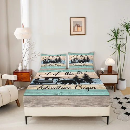 Miniatura 5 de Ropa de cama de 2 piezas, estilo rústico de granja, juego de ropa de cama para adolescentes y adultos, sábanas bajeras, ropa de cama ajustable