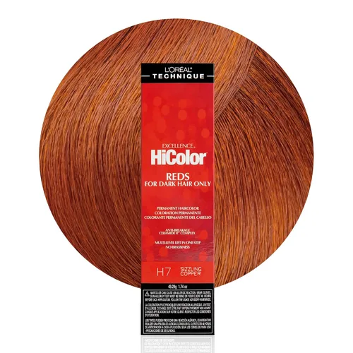 L'Oréal Technique HiColor Reds Permanent Hair Color - Lifts Dark Hair in One Step, No Brassiness, Rich, Smooth Creme Formula, Intense, Long-Lasting