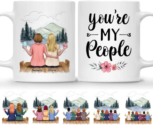 Gossby Taza de café personalizada para mejor amiga, regalo personalizado para mejor amiga con diseño, nombre, Navidad, cumpleaños, regalo de amistad