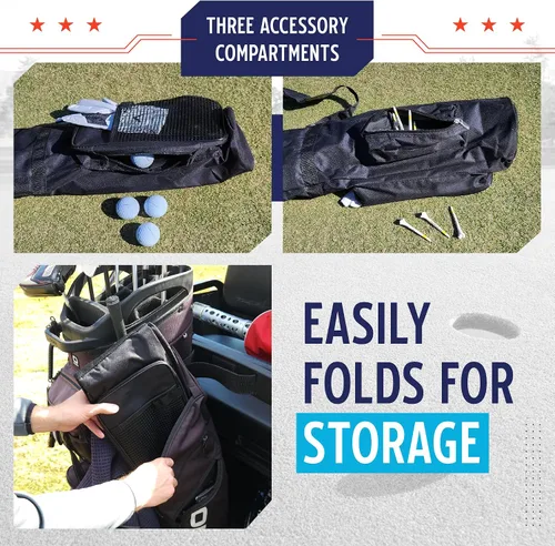 Miniatura 2 de Murray Sporting Goods Bolsa de golf para el domingo Bolsa de golf negra ligera de viaje con correa acolchada para el hombro para práctica de campo