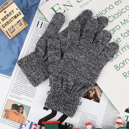 Miniatura 5 de 12 pares de guantes de invierno de punto cálidos a granel para adultos, guantes mágicos elásticos para hombres, mujeres y adolescentes