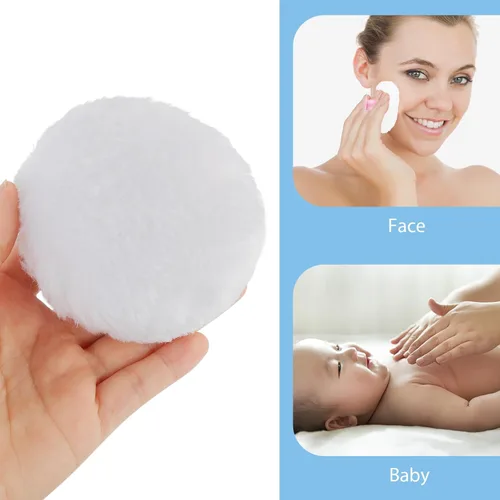 Miniatura 3 de WLLHYF Soplo cosmético para el cuerpo del bebé, cara grande, esponjoso, suave, cuerpo suelto con estuche para bebé, niño, adulto, baño, viajes Azul