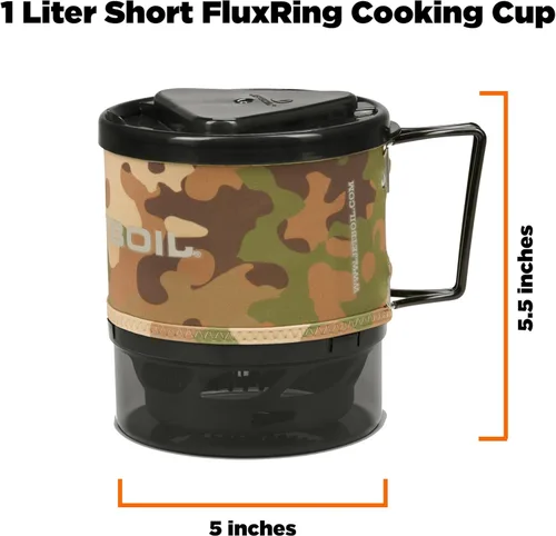Miniatura 3 de Jetboil MiniMo - Sistema de cocina para estufa de camping y mochileros con control de calor ajustable Camuflaje