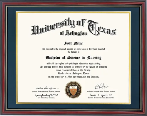 Miniatura 59 de GraduationMall Marco de diploma de certificado de 8.5 x 11, madera maciza y vidrio templado, acabado negro con ribete dorado