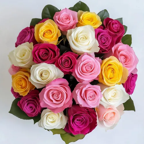 Miniatura 24 de GlobalRose Ramo de 50 rosas surtidas, rosas de origen responsable, flores frescas, ramo fresco de flores seleccionadas a mano para el día