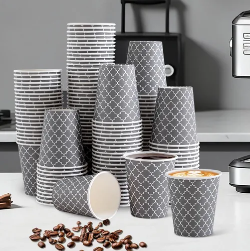 Miniatura 6 de Lamosi Tazas de Café de 10 oz Paquete de 200, Tazas de Café de Papel Desechables, Tazas Desechables, Taza de 10 oz para Bebidas Calientes, Taza