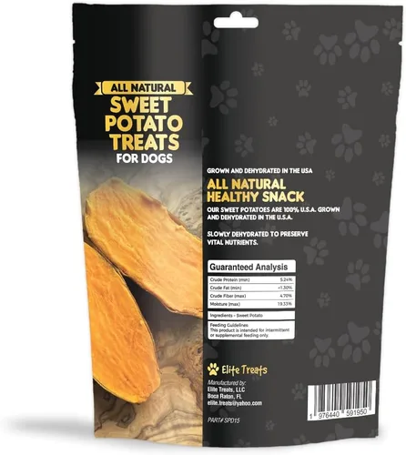 Miniatura 4 de Golosinas para perros de batata hechas en Estados Unidos 100% naturales, un ingrediente Golosinas veganas para perros sin granos para cachorros