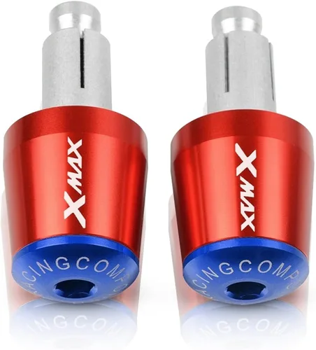 Miniatura 19 de Contrapeso motocicleta 7/8 "0.866 in manillar Grips extremo manillar tapa tapa enchufe para Yamaha Xmax X-MAX 125 250 300 400 XMAX125 XMAX250