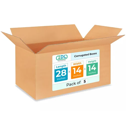 Miniatura 229 de IDL Packaging Paquete de 5 cajas de envío altas de 8 x 8 x 48 pulgadas, extra resistentes de 200 libras frente a caja regular, cajas de mudanza