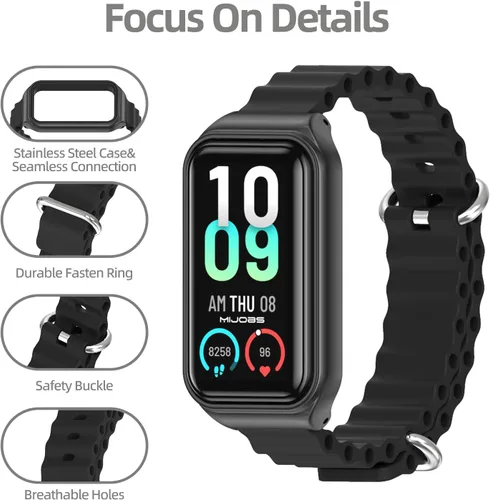 Miniatura 4 de Correa de repuesto de silicona para reloj, accesorios de pulsera inteligente para Amazfit 7 Fit Band