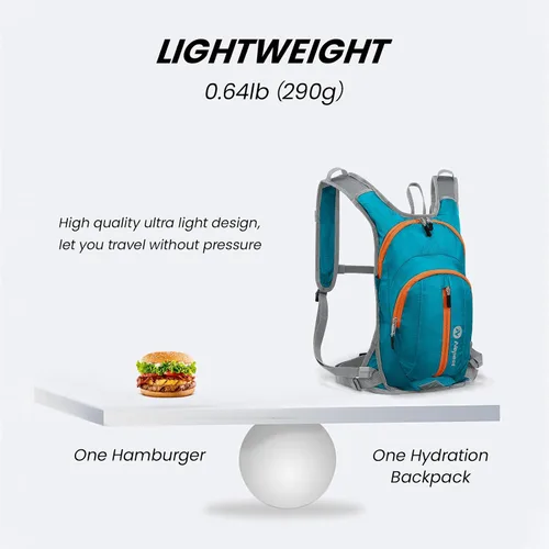 Miniatura 4 de Nepest Hydration Pack Backpack for Women & Men, Lightweight Water Backpack with 2L Water Bladder for Hiking Cycling Running Biking Verde azulado