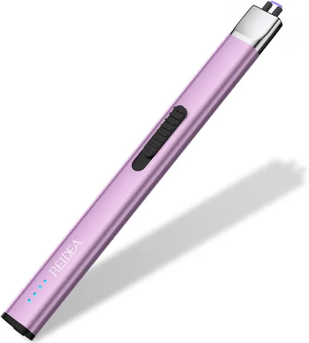 REIDEA Encendedor para Vela Eléctrico USB Recargable con Candado de Seguridad, Resistente al Viento, Encendido Rápido, Interruptor Antideslizante, 1