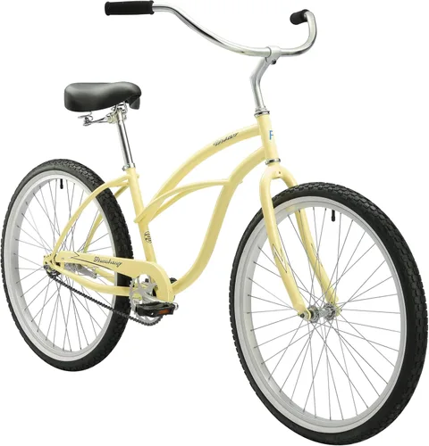 Miniatura 17 de Sixthreezero Urban Lady Beach Cruiser - Bicicleta híbrida de 3 velocidades para mujer Verde militar con llantas rosadas con asiento negro/puños
