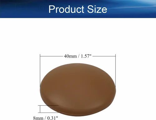 Miniatura 2 de 2 topes de silicona marrón para puerta, autoadhesivos, para cocina, dormitorio, protectores de pared de 1.57 pulgadas de diámetro